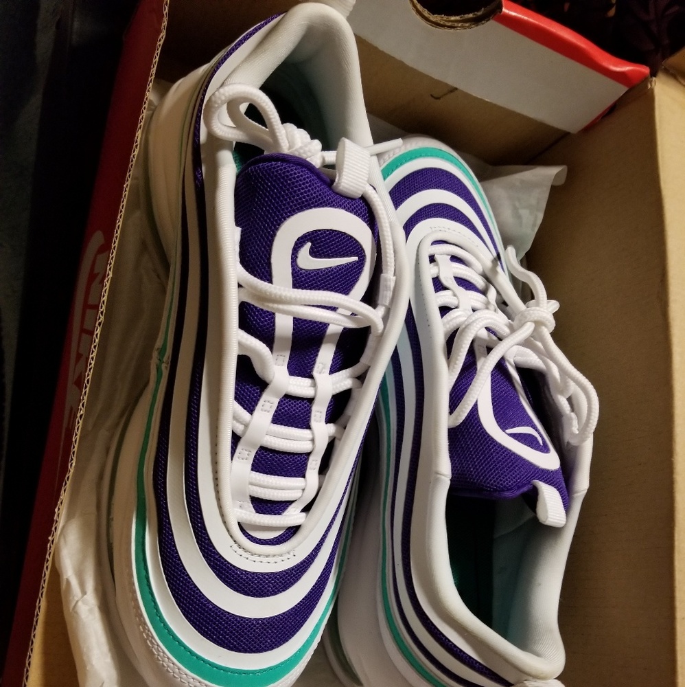 Air max 97. Purple and teal